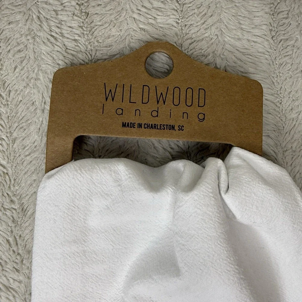 New Wildwood Landing‎ Flour Sack White Black Tea Towel Friends Forever Gift